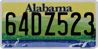 AL license plate 64DZ523