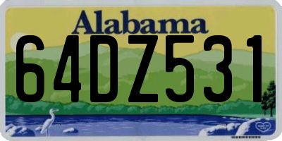 AL license plate 64DZ531