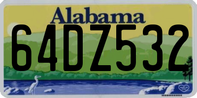 AL license plate 64DZ532
