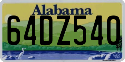 AL license plate 64DZ540