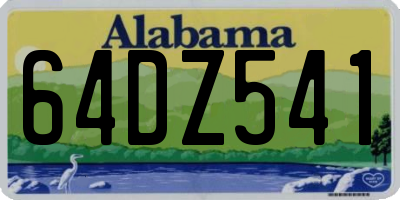 AL license plate 64DZ541