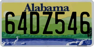 AL license plate 64DZ546