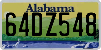AL license plate 64DZ548