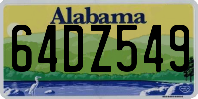 AL license plate 64DZ549