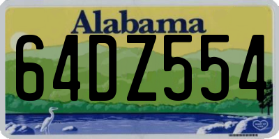 AL license plate 64DZ554