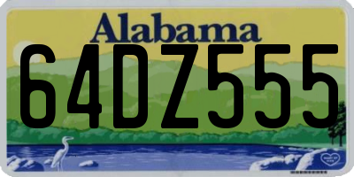 AL license plate 64DZ555