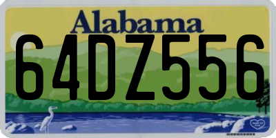 AL license plate 64DZ556