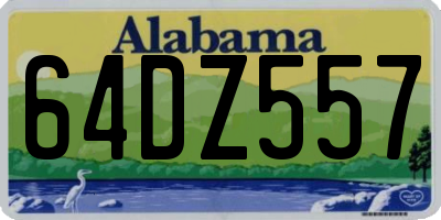 AL license plate 64DZ557