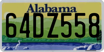 AL license plate 64DZ558