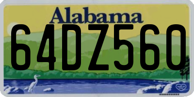 AL license plate 64DZ560
