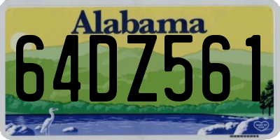 AL license plate 64DZ561