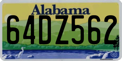 AL license plate 64DZ562