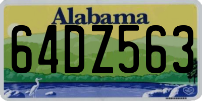 AL license plate 64DZ563