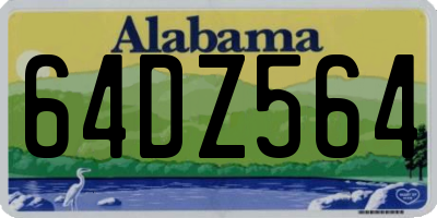 AL license plate 64DZ564