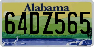 AL license plate 64DZ565