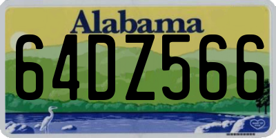 AL license plate 64DZ566