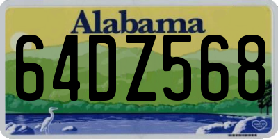 AL license plate 64DZ568