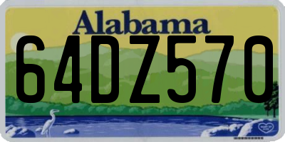 AL license plate 64DZ570