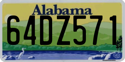 AL license plate 64DZ571