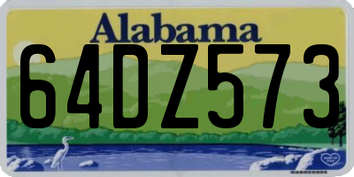 AL license plate 64DZ573