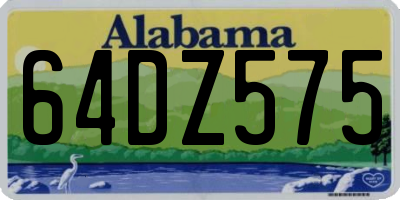 AL license plate 64DZ575