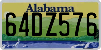 AL license plate 64DZ576