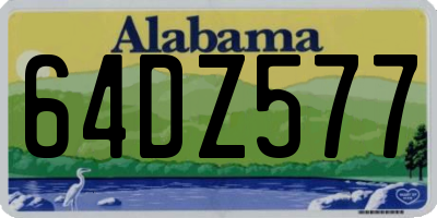 AL license plate 64DZ577