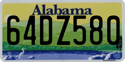 AL license plate 64DZ580