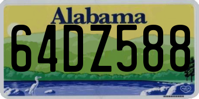 AL license plate 64DZ588
