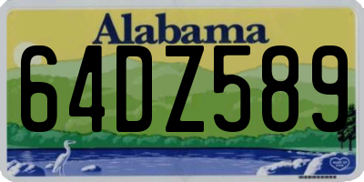 AL license plate 64DZ589