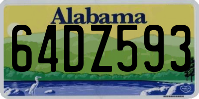 AL license plate 64DZ593