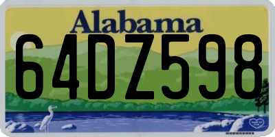 AL license plate 64DZ598