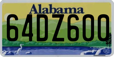 AL license plate 64DZ600