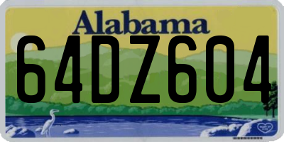 AL license plate 64DZ604