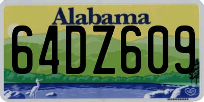 AL license plate 64DZ609