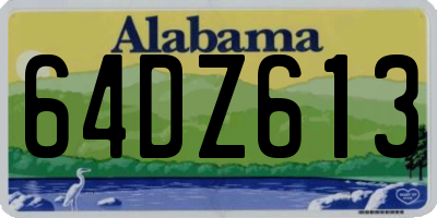 AL license plate 64DZ613