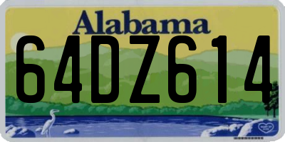 AL license plate 64DZ614