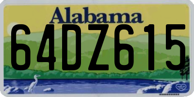 AL license plate 64DZ615