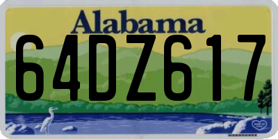 AL license plate 64DZ617