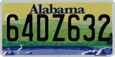 AL license plate 64DZ632