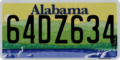 AL license plate 64DZ634