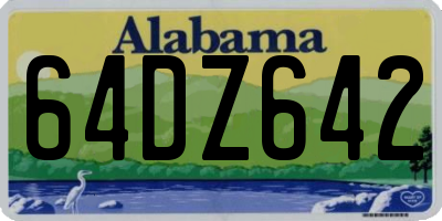 AL license plate 64DZ642