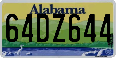 AL license plate 64DZ644