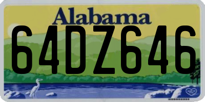 AL license plate 64DZ646