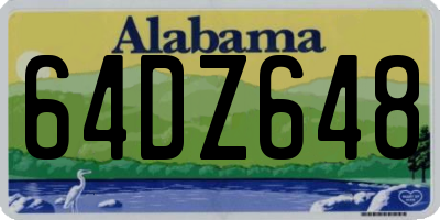 AL license plate 64DZ648