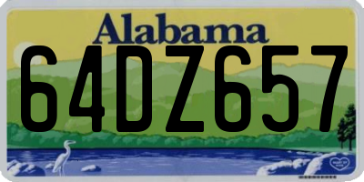 AL license plate 64DZ657