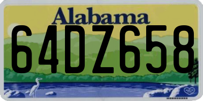 AL license plate 64DZ658