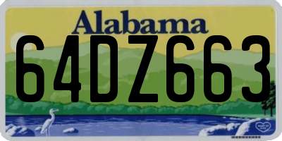 AL license plate 64DZ663