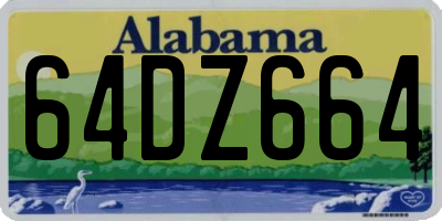AL license plate 64DZ664