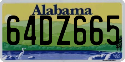 AL license plate 64DZ665